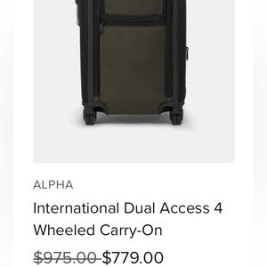 Tumi carry on luggage